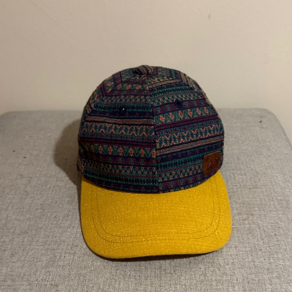 Armong Colorful Patterned Cap with Yellow Brim